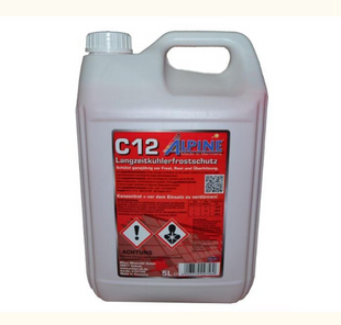 Антифриз Alpine C12 Langzeitk&uuml;hlerfrostschutz ready-mix -36&deg;C чер, 5л RM 1185-5 фото