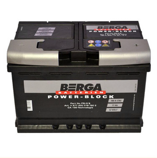 Акумулятор BERGA Power Block 77Ah Ев (-/+) (780EN) (д278*ш175*в190) 5774000787502 фото
