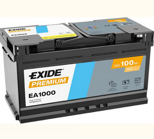 Акумулятор EXIDE PREMIUM 100Ah Ев (-/+) (900EN) (д353*ш175*в190) EA1000 EA1000 фото